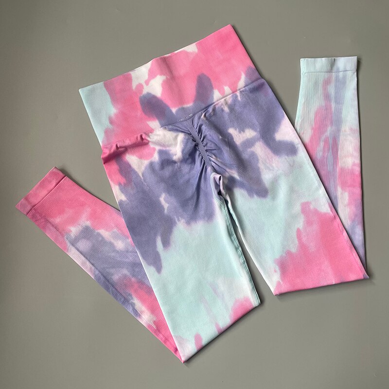 NEW Dyeing Seamless yoga set Women gym fitness clothing sportswear sports bra high waist gym leggings sports suits yoga suits