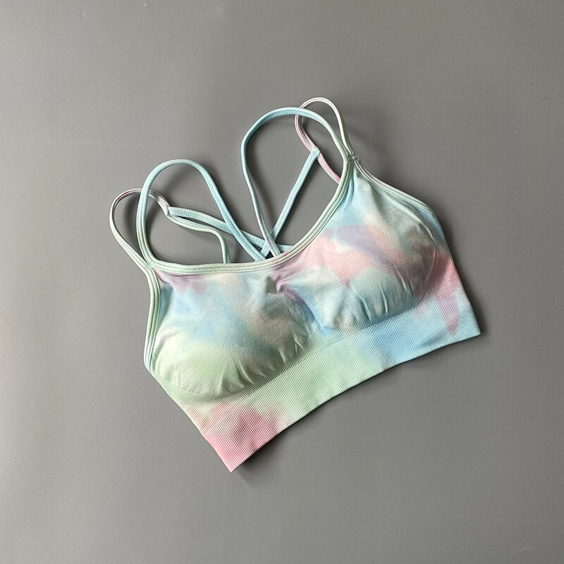 NEW Dyeing Seamless yoga set Women gym fitness clothing sportswear sports bra high waist gym leggings sports suits yoga suits