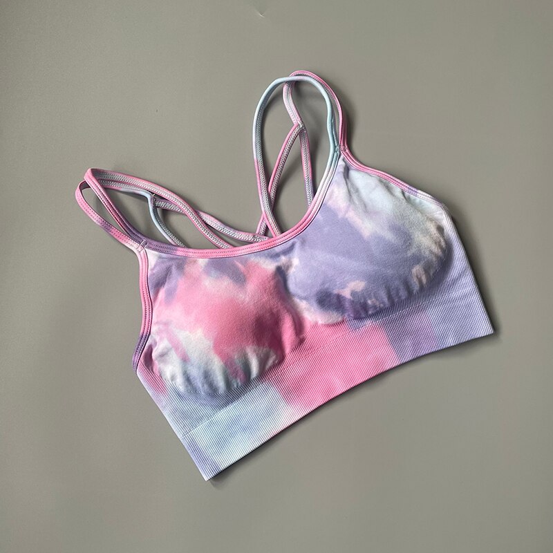 NEW Dyeing Seamless yoga set Women gym fitness clothing sportswear sports bra high waist gym leggings sports suits yoga suits