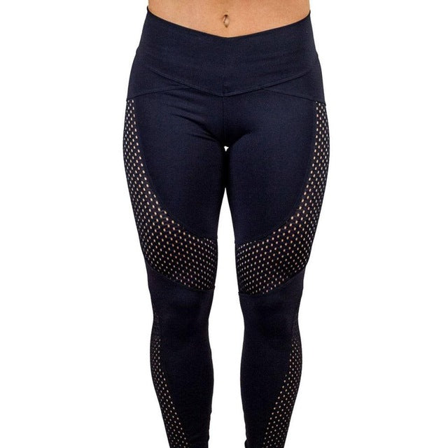 Women Fittin Yoga Pants High Waist Stretch Leggings for Fitness Sport Female Seamless Mesh Stitching Gym Vital Fitness Clothing