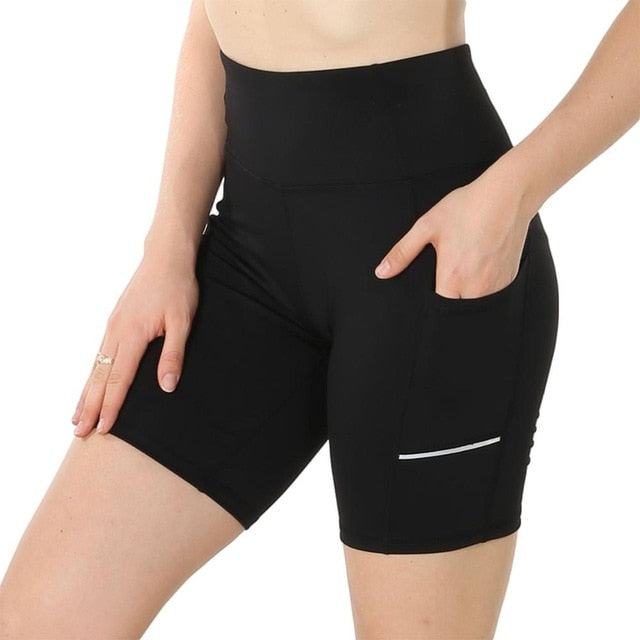 Workout Sport Shorts Women Summer Elastic Waist Quick Dry Gym Yoga Shorts Female Fitness Running Shorts Female