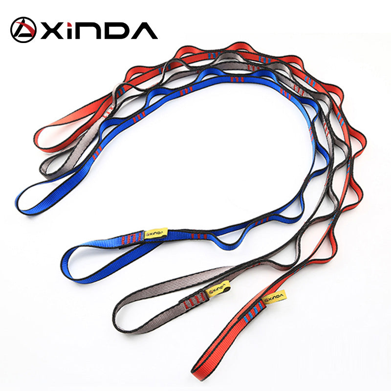 XINDA Professional Outdoor Climbing Rope Climbing Auxiliary Rope Downhill Aerial Yoga Hammock Daisy Ring Sling Equipment