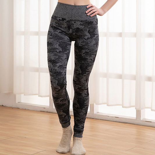 Camouflage Seamless Yoga Pants Buttocks New Fitness Sweatpants Leggings Sexy Hips Female Leggings