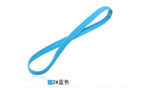 Popular Elastic Rope Candy Color Running Headband Football Anti slip Hair Accessories Sports Yoga Headband Hoops